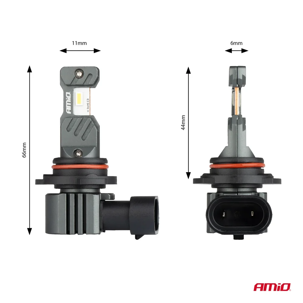 LED žárovky hlavního svícení Hybrid série HB4 9006 6000K Canbus 60W AMIO-04118 - Obrázek 4