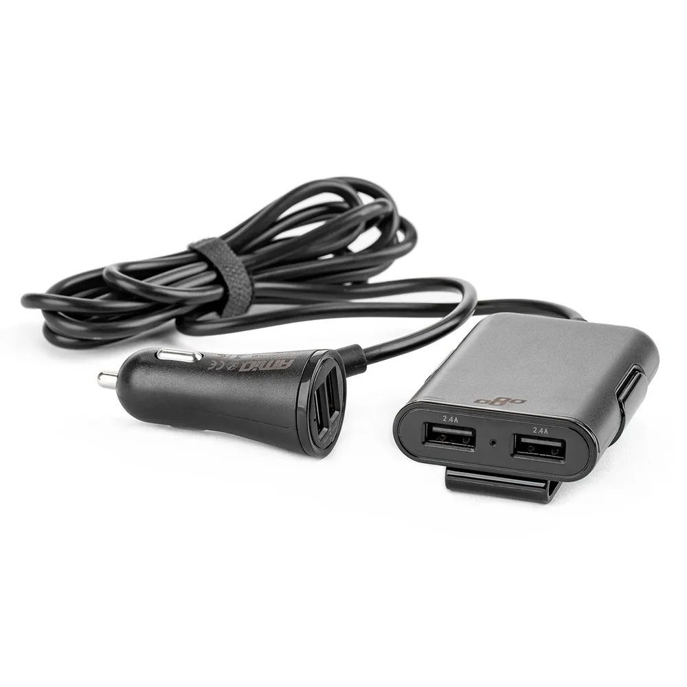 Autonabíječka přední-zadní s prodlužovacím kabelem 4 USB AMIO 01986