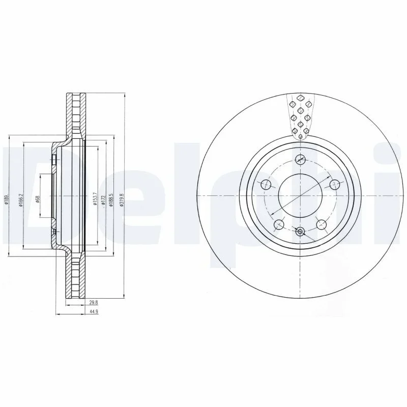 Brzdový kotouč DELPHI BG4080C