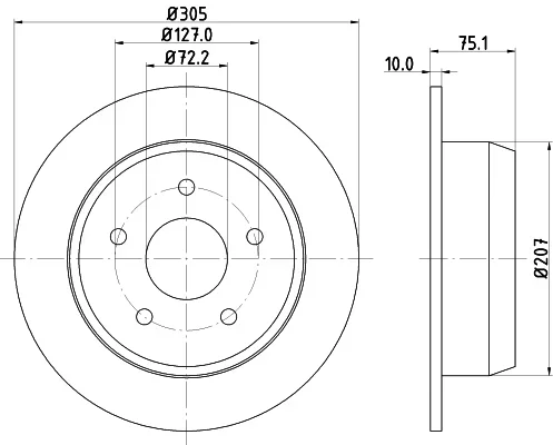 Brzdový kotouč HELLA 8DD355108-611