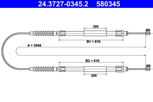Tazne lanko, parkovaci brzda ATE 24.3727-0345.2