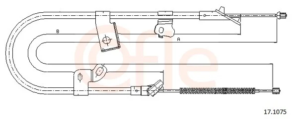 Tazne lanko, parkovaci brzda COFLE 17.1075 – OE 4642052080