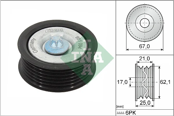 Vratna/vodici kladka, klinovy zebrovy remen Schaeffler INA 532062910