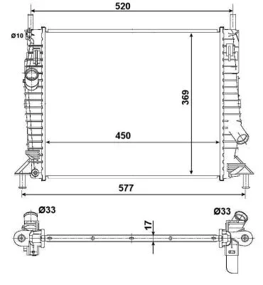 Chladič, chlazení motoru NRF 53028
