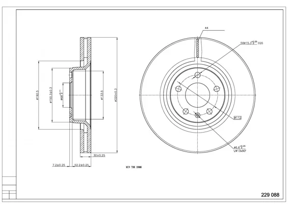 BRZ.KOTOUČ /P/ A6 2.7,3.2 04- HART 229088