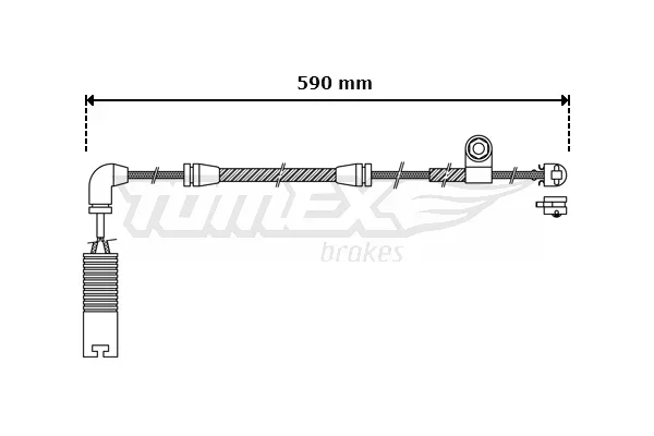 Vystrazny kontakt, opotrebeni oblozeni Tomex Brakes TX30-37