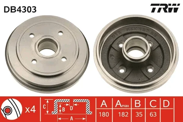 Brzdový buben TRW DB4303