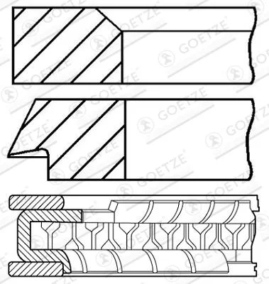 Sada pistnich krouzku GOETZE ENGINE 08-991400-00 – OE 053198151A