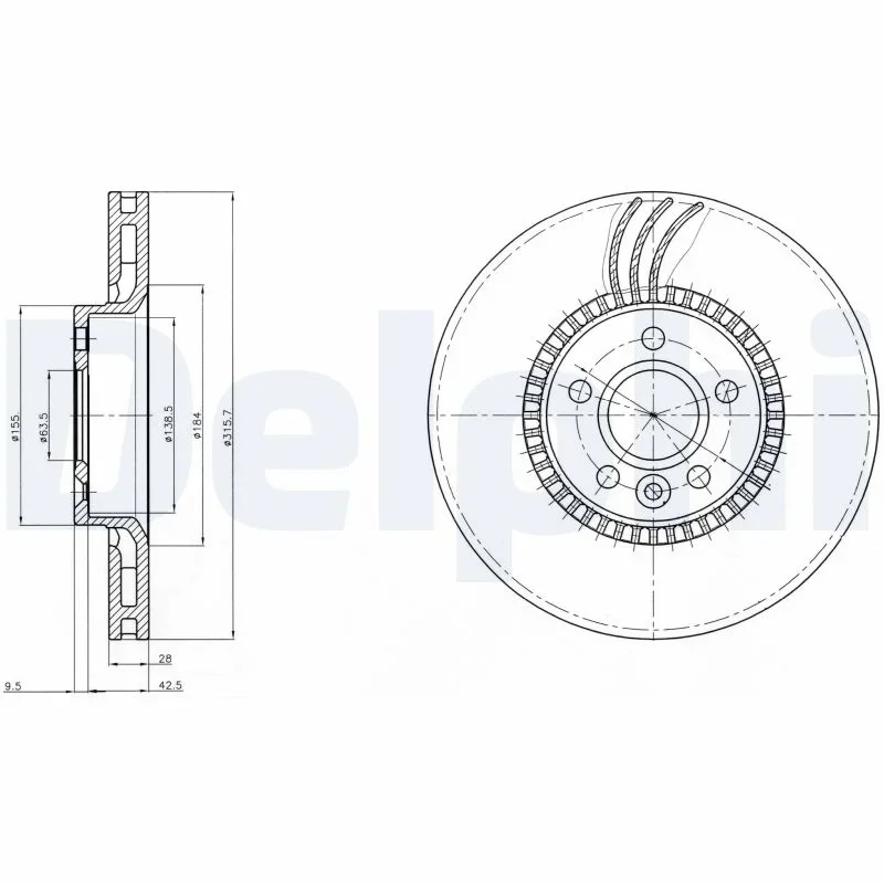 Brzdový kotouč DELPHI BG4123