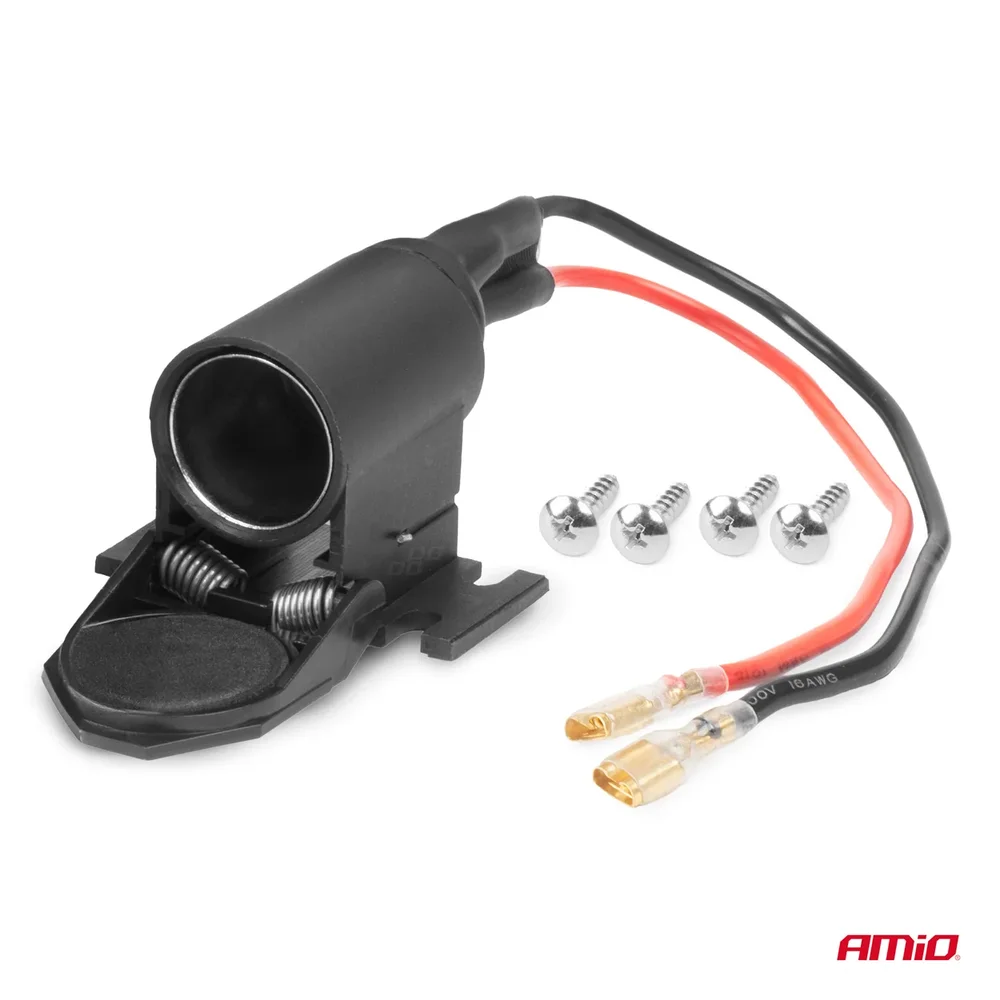 Zásuvka autozapalovače s klapkou 12V 24V AMiO-04128 - Obrázek 2