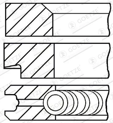 Sada pistnich krouzku GOETZE ENGINE 08-173800-00