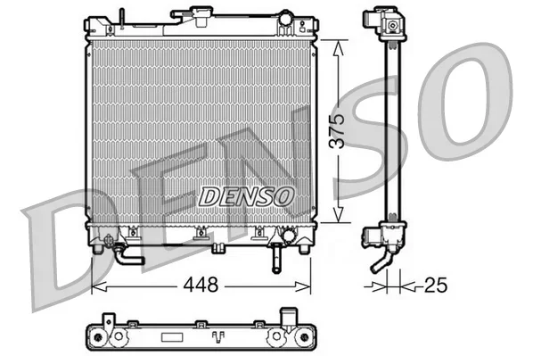 Chladič, chlazení motoru DENSO DRM47003 Chladič, chlazení motoru DENSO DRM47003