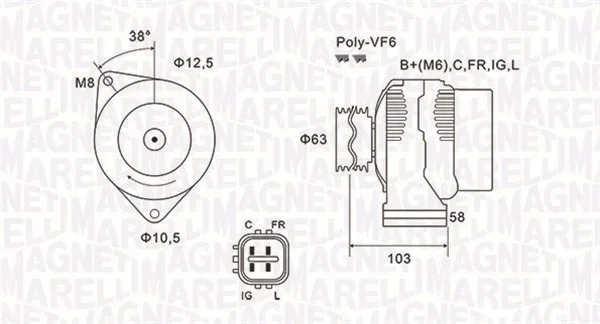 generátor MAGNETI MARELLI 063731727010