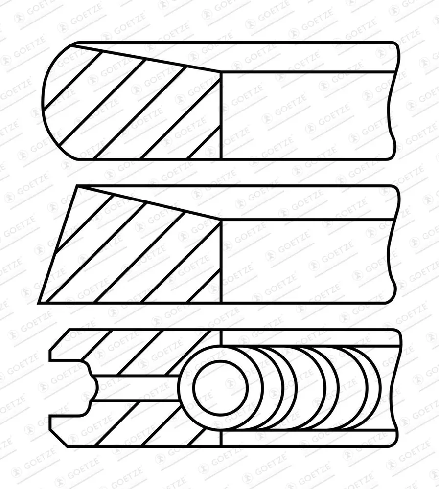 Sada pístních kroužků GOETZE ENGINE 08-448600-00 – OE 2304042510