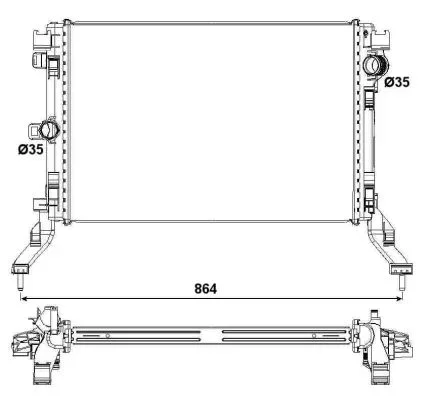 Chladič, chlazení motoru NRF 53026 – OE 214100052R Chladič, chlazení motoru NRF 53026 – OE 214100052R