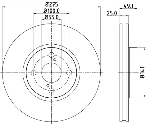 Brzdový kotouč HELLA 8DD355110-451