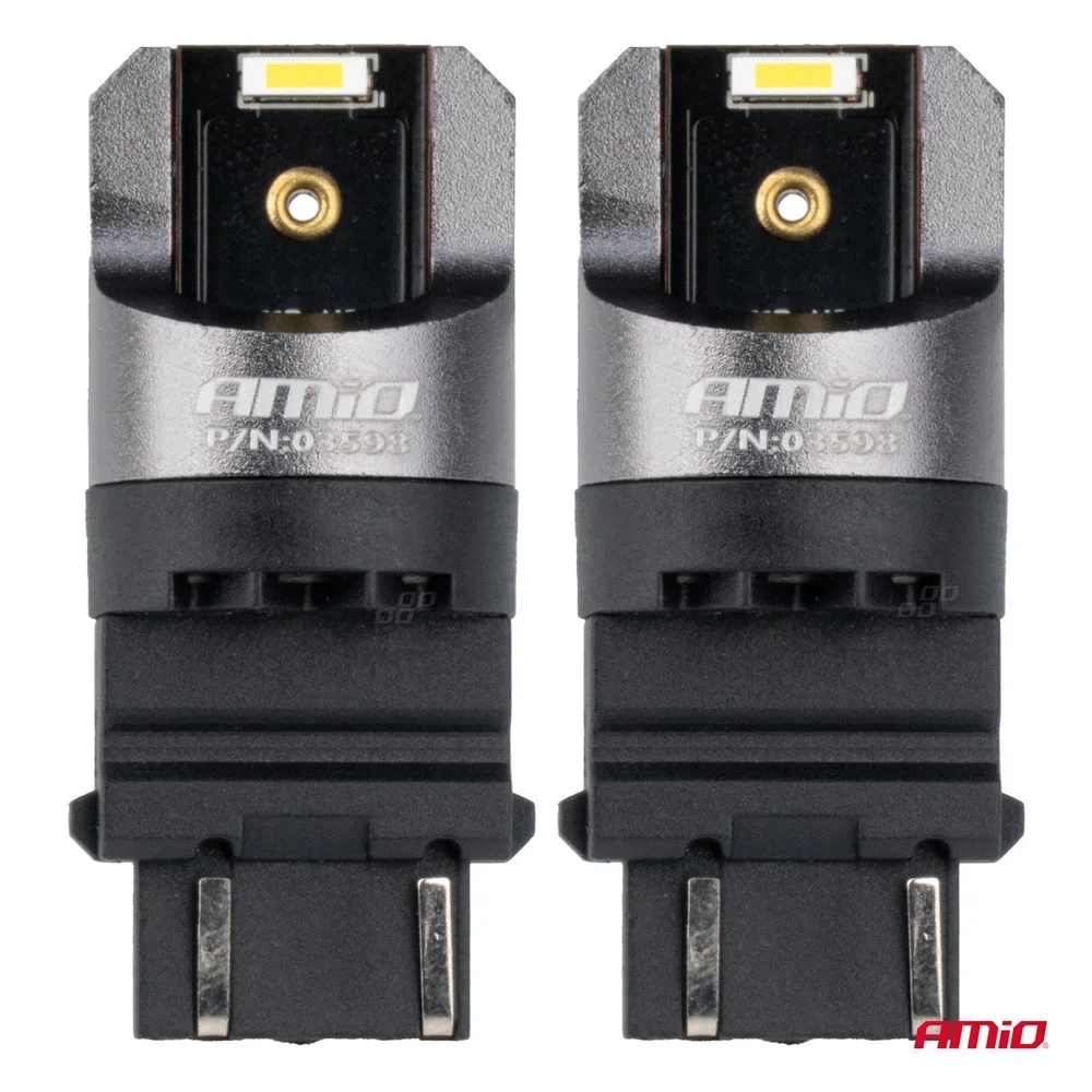 LED žárovky FULL CANBUS PRO P27/7W 2x3157 SMD bílé 12V 24V AMIO-03598 - Obrázek 2