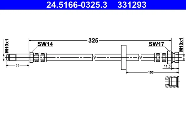 Brzdová hadice ATE 24.5166-0325.3