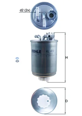Palivový filtr MAHLE KL410D