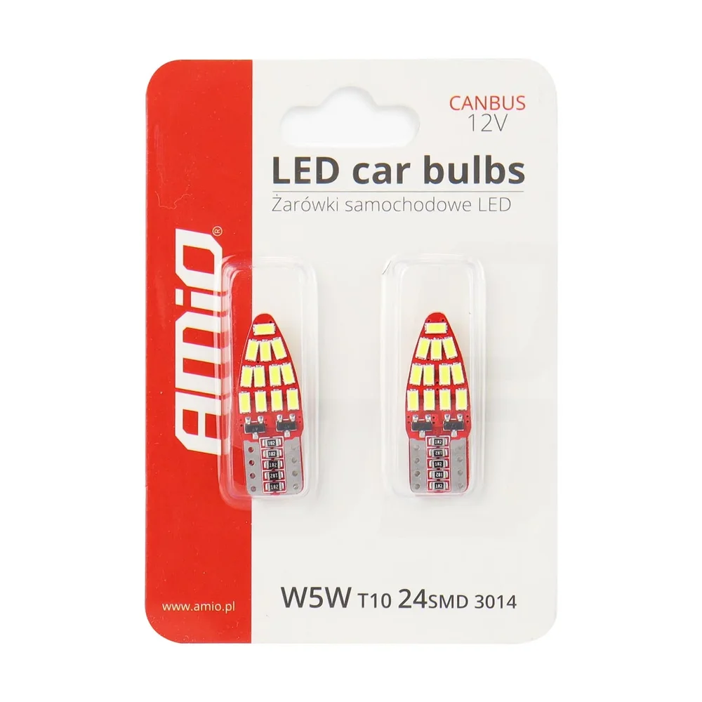 LED CANBUS 24SMD 3014 T10e White 12V AMIO 01285 - Obrázek 5