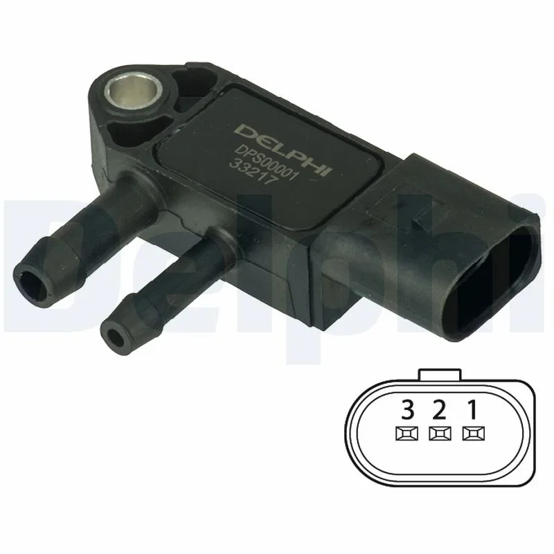 Senzor, tlak vyfuk.plynu DELPHI DPS00001
