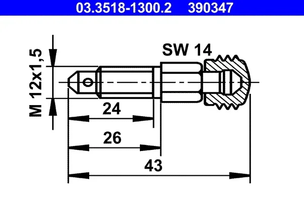 Odvzdusnovaci sroub/ventil ATE 03.3518-1300.2
