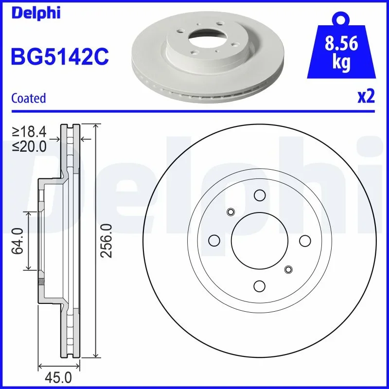 Brzdový kotouč DELPHI BG5142C – OE MR569931