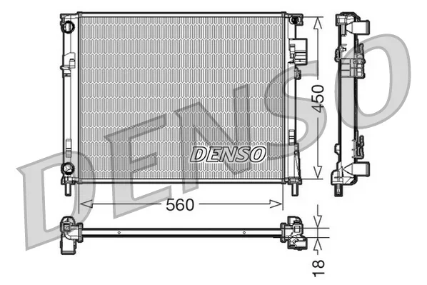 Chladič, chlazení motoru DENSO DRM23095