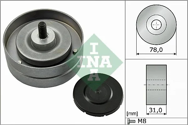 Vratna/vodici kladka, klinovy zebrovy remen Schaeffler INA 532046310