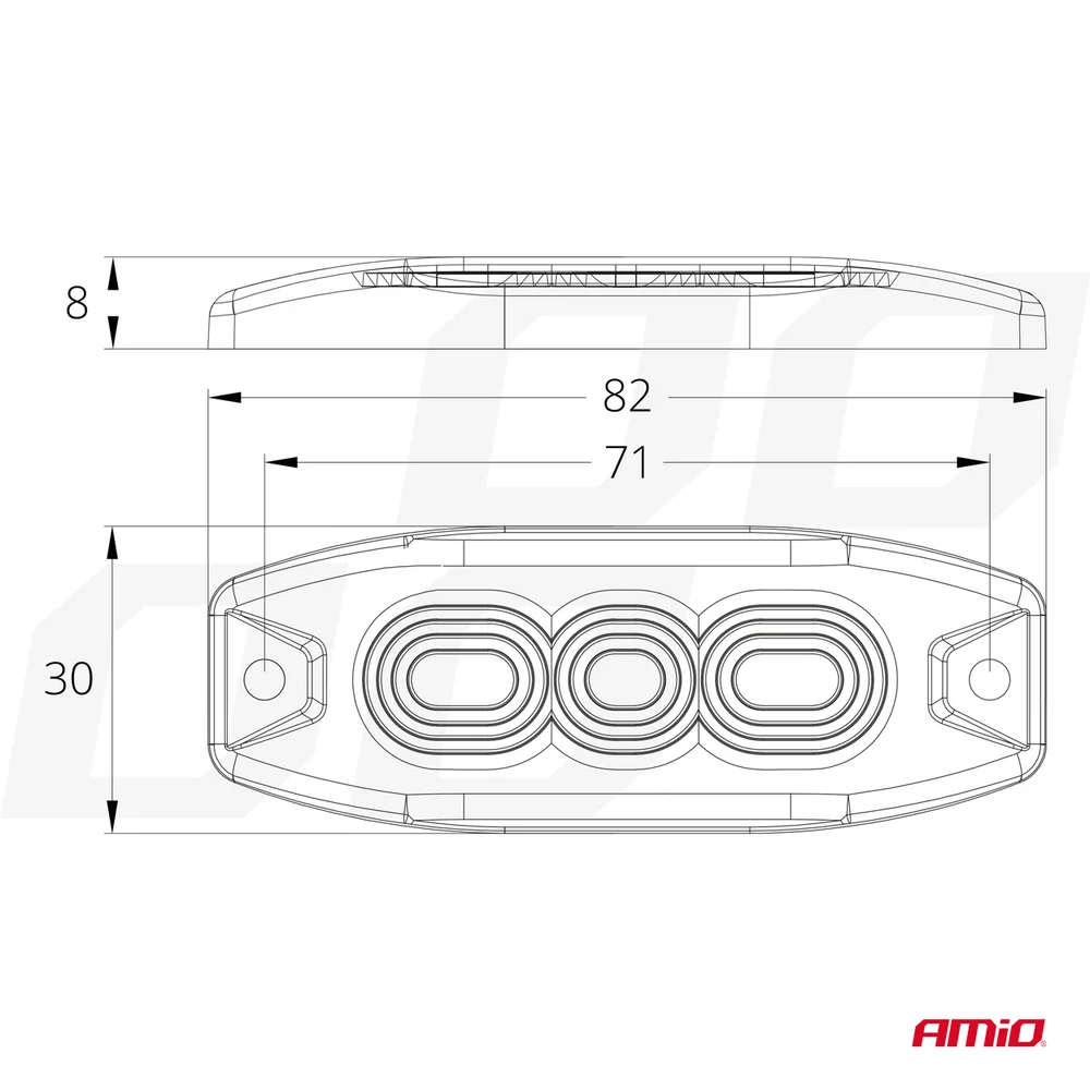 ZÁBLESKÁ LAMPA, 3 LED AMIO 02297 - Obrázek 4