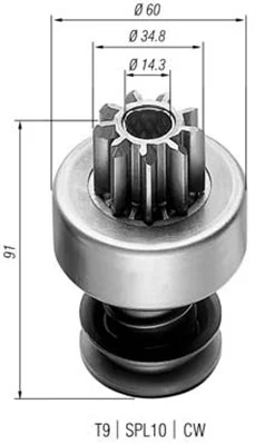 Pastorek, startér MAGNETI MARELLI 940113020022 Pastorek, startér MAGNETI MARELLI 940113020022