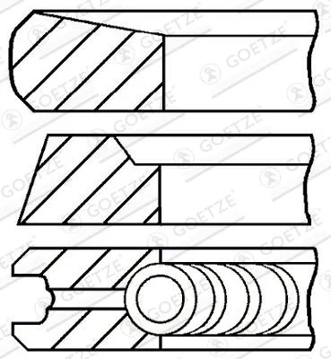 Sada pístních kroužků GOETZE ENGINE 08-436107-00