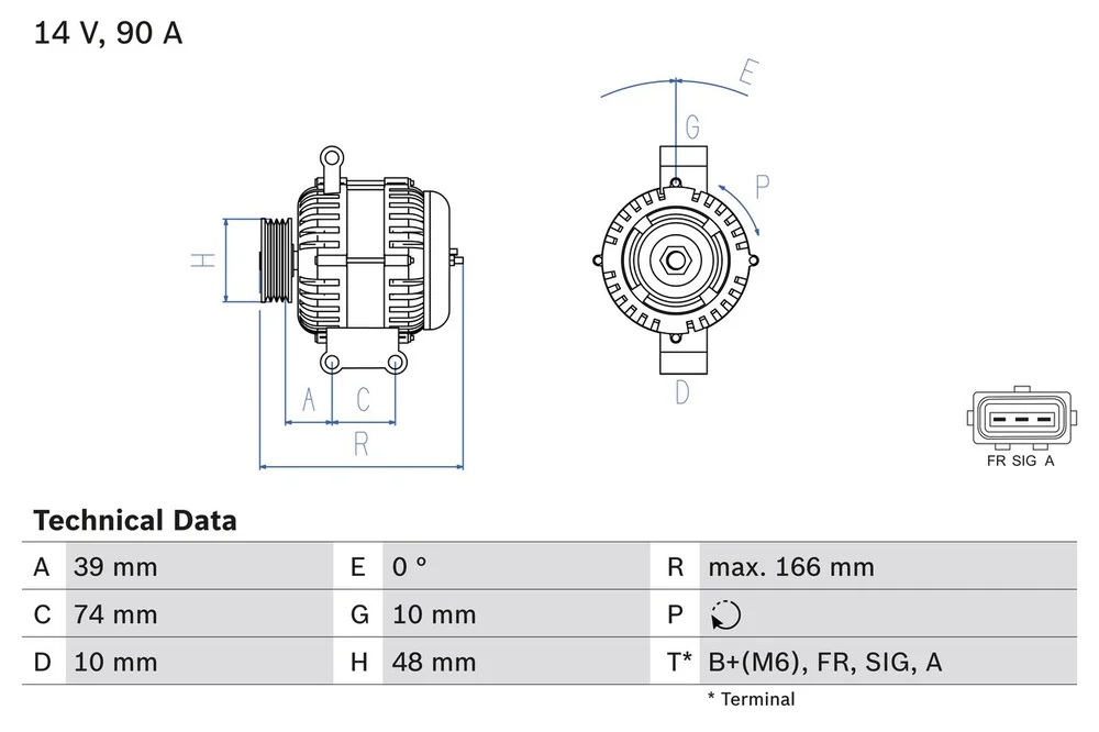 BO 0986049980 Alternátor BOSCH-výměnný díl
