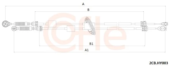 Tažné lanko, ruční převodovka COFLE 2CB.HY003 – OE 43794A6300 Tažné lanko, ruční převodovka COFLE 2CB.HY003 – OE 43794A6300