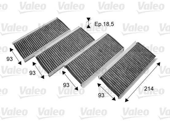 Filtr, vzduch v interiéru VALEO 715712