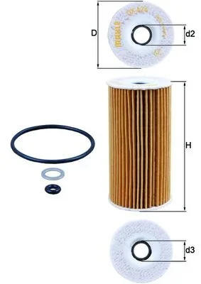 Olejový filtr MAHLE OX424D
