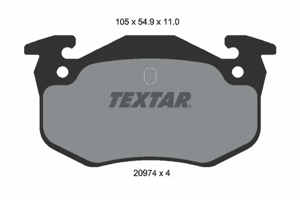 Sada brzdových destiček, kotoučová brzda TEXTAR 2097401
