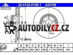 AT 430199 P/L brzdový kotouč ATE