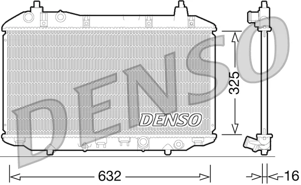 Chladič, chlazení motoru DENSO DRM40031 – OE 19010RSHE01 Chladič, chlazení motoru DENSO DRM40031 – OE 19010RSHE01