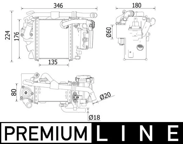 Chladič turba MAHLE CI540000P Chladič turba MAHLE CI540000P