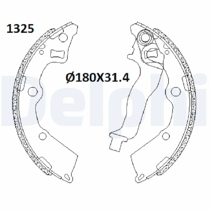 Sada brzdových čelistí DELPHI LS2199 – OE 5835007A01