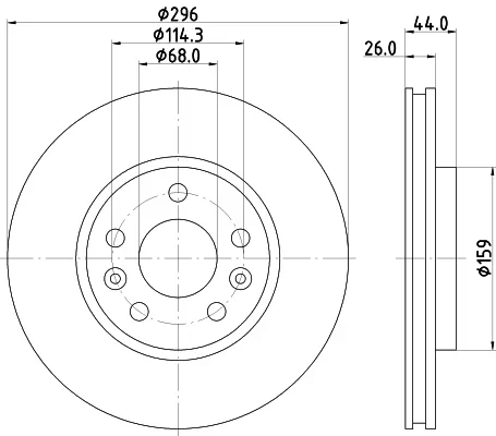 Brzdový kotouč HELLA 8DD355131-871
