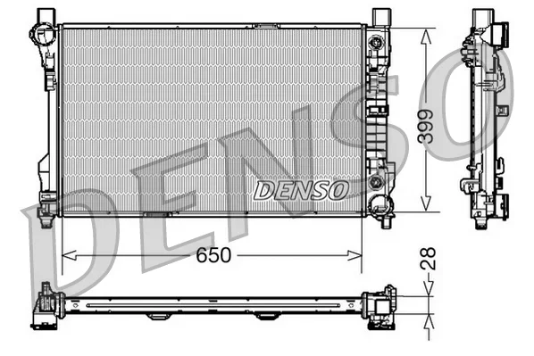 Chladič, chlazení motoru DENSO DRM17079