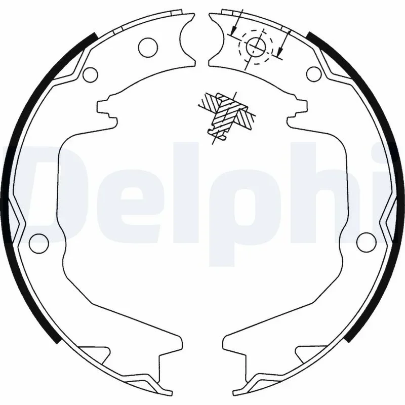 Sada brzdových čelistí, parkovací brzda DELPHI LS1913 Sada brzdových čelistí, parkovací brzda DELPHI LS1913
