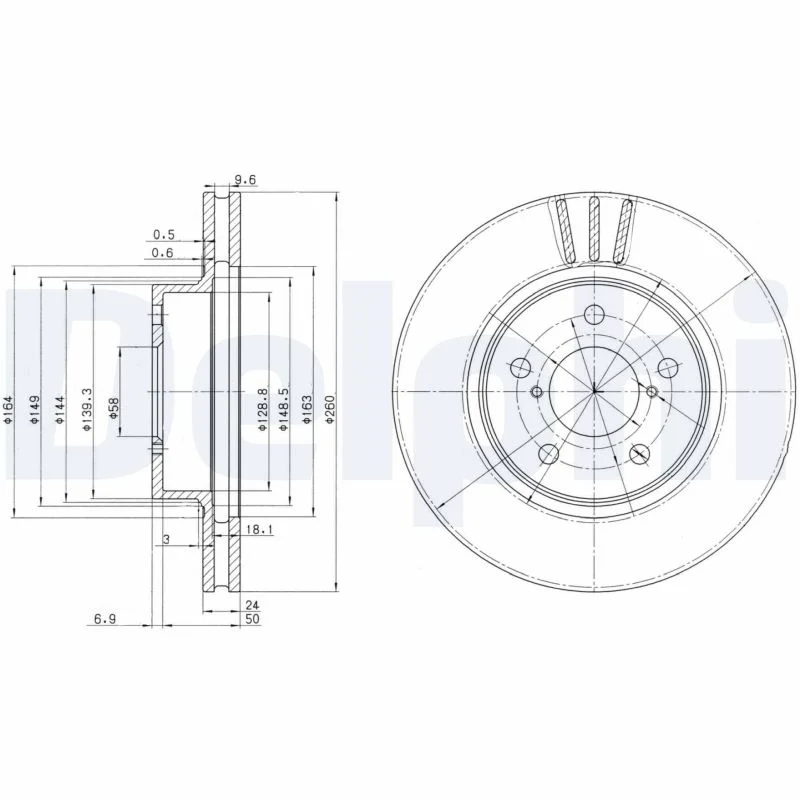 Brzdový kotouč DELPHI BG2767