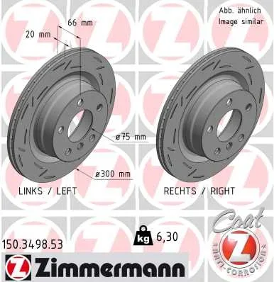 Brzdový kotouč ZIMMERMANN 150.3498.53 – OE 34216792227