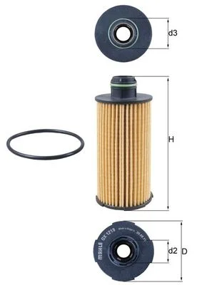 Olejový filtr MAHLE OX1219D
