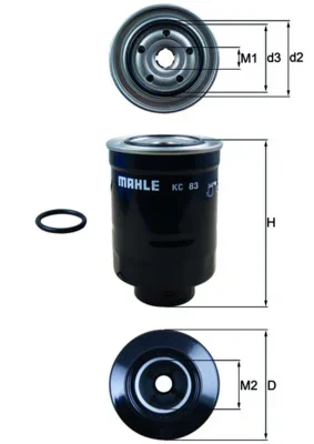 Palivový filtr MAHLE KC83D